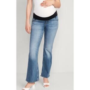 New OLD NAVY Maternity Front-Low Panel Flare Jeans 2S